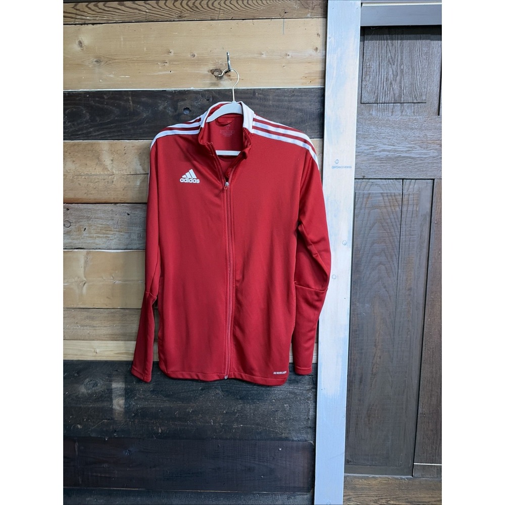 Adidas Training Soccer 3 stripe Track Jacket Full Zipper Men's Medium